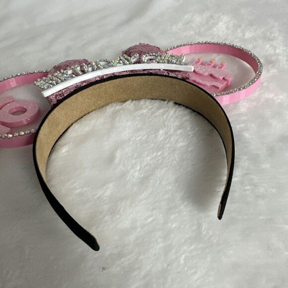 Custom Made Sweet Sixteen Birthday Girl Mouse Ears 16 Cake Headband Pink - Picture 7 of 10
